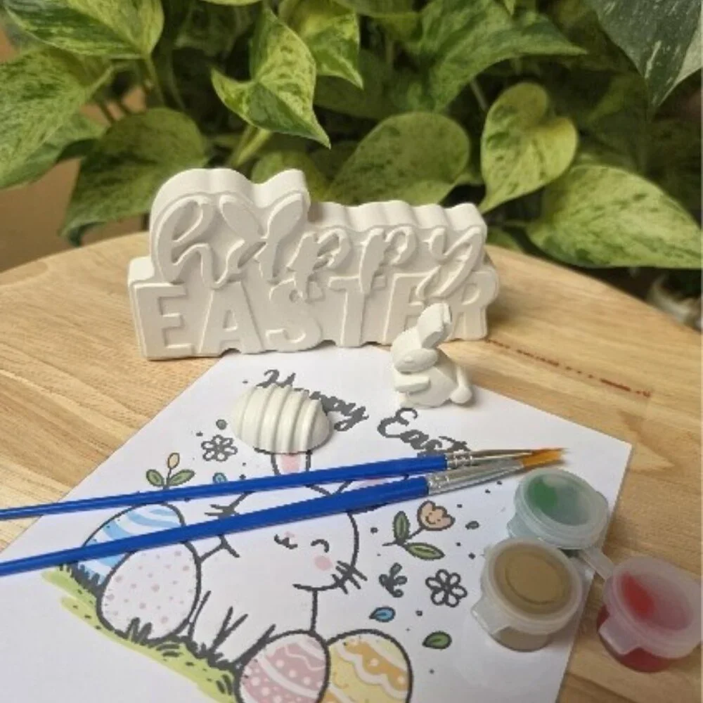 DIY Paint it yourself Happy Easter Craft Set with Paints